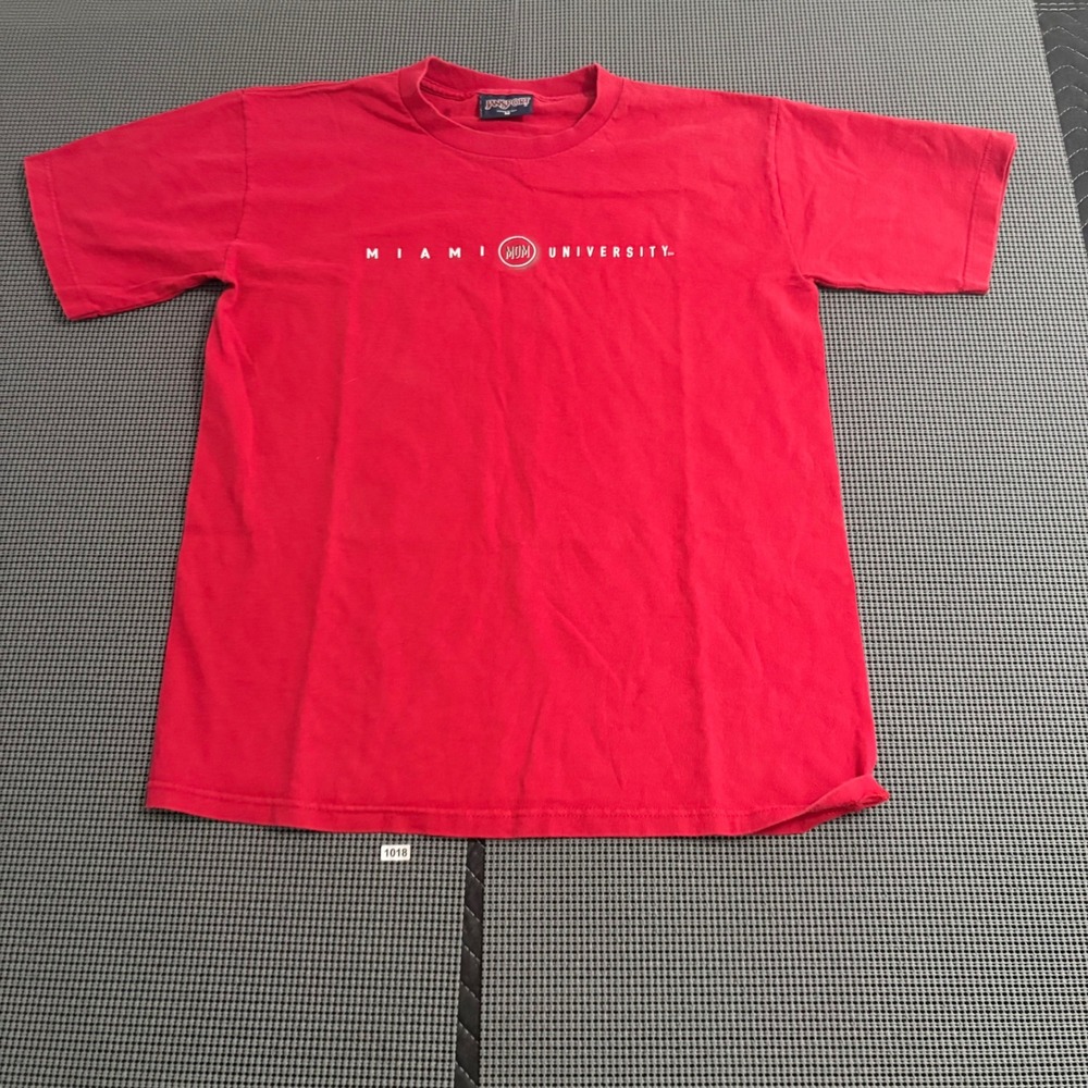 Vintage JanSport Miami University Red T-Shirt Made in USA Mens Medium Collegiate